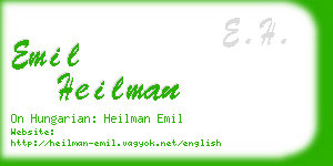 emil heilman business card